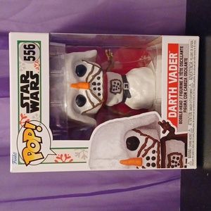 New Funko Pop 556 Disney Star Wars Darth Vader Snowman Bobble-Head Figure